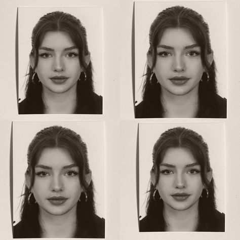 Cute Passport Pictures, Hairstyle For Passport Picture, Passport Picture Hair, Passport Picture Outfit, Passport Photo Ideas, Passport Id Picture, Passport Photo Outfit, Good Passport Photo, Passport Picture Makeup