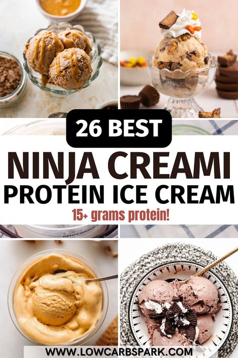 Satisfy your sweet toothwith these easy Ninja Creami protein ice cream recipes. Loaded with protein and as delicious as traditional ice cream, these sugar free ice cream recipes are perfect for a healthy summer dessert. Enjoy homemade protein ice cream anytime with these simple recipes. Creami Recipies, Creami Protein Ice Cream, Ice Cream Maker Recipes Healthy, Ninja Creami Recipes, Ninja Ice Cream Recipe, Protein Ice Cream Recipe, Protein Ice Cream Recipes, Sugar Free Ice Cream, Mint Chocolate Ice Cream