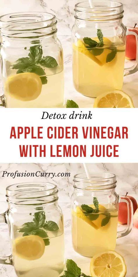 4-ingredient Apple Cider Vinegar and Lemon juice drink is refreshing and delightful. For a holistic health routine, drink it up in the morning. Apple Cider Vinager, Apple Cider Vinegar Drink Recipes, Apple Cider Vinegar Diet, Apple Cider Vinegar Lemon, Apple Cider Vinegar Recipes, Coldsore Remedies Quick, Vinegar Drinks, Apple Cider Vinegar Detox, Apple Cider Vinegar Drink