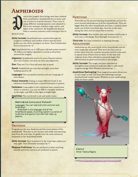 Dnd 5e Races, Homebrew Races, 5e Races, Dungeons And Dragons Races, D D Races, Dnd Stats, D D Classes, D D Character Ideas, Dnd Classes