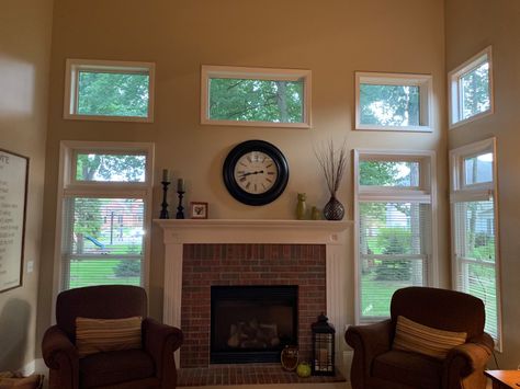 Window Above Fireplace, Fireplace With Window Above, Fireplace Windows, Above Fireplace, My Idea, Visual Aids, Chic Interior, Fireplace Design, Love It