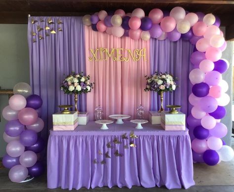 Purple Theme Birthday Decoration, Purple Theme Birthday Party Decoration, Lavender Birthday Decorations, Purple Butterfly Baby Shower Theme, Purple Baby Shower Theme, Purple Baby Shower Decorations, Princess First Birthday Party, Purple Birthday Party Decorations, Princess Sofia Birthday Party Ideas