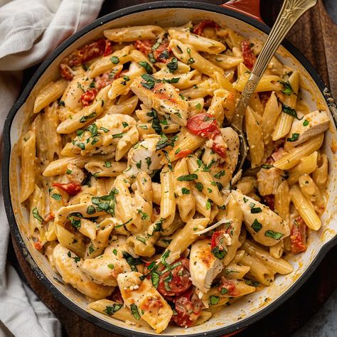 Marry Me Chicken Pasta Recipe - elianarecipes.com Marry Me Chicken Rigatoni, Marry Me Chicken And Shrimp Pasta, Merry Me Chicken Recipe Easy, Simple Marry Me Chicken, Easiest Dinner Ideas, Pasta Night Recipes, Merry Me Pasta, Pasta With Canned Chicken, Marry Me Chicken Pasta Crockpot