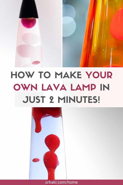 Large Lava Lamp, How To Make A Diy Lava Lamp, Home Made Lava Lamps, Lava Lamp Centerpiece Ideas, How To Make Lava Lamps Diy, How To Make A Lava Lamp In A Bottle, Diy Lava Lamp Party Favor, Lava Lamp Tumbler Cup Diy, How To Make A Lava Lamp