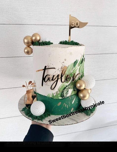 Sports Birthday Cakes, Leo Szn, Men Cakes, Cake Design For Men, Teen Cakes, 18th Cake, Roblox Cake, Golf Cake, Fun Cakes