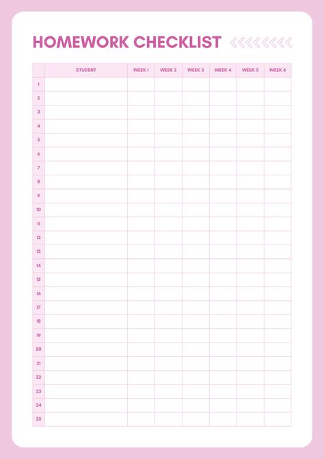 Pink Homework Checklist for Teachers Homework Checklist Aesthetic, Teacher Checklist Template, Teacher Roleplay, School To Do List Printable, School To Do List, Homework Template, Homework Checklist, Homework Log, Teacher Documentation