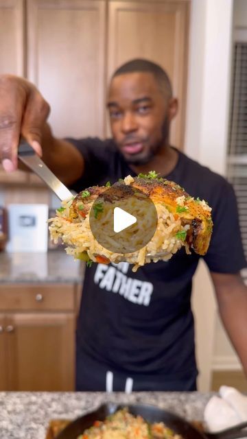 Daven Gates aka OneStopChop | This Chicken and Rice going down this week? Let me know! RECIPE BELOW  Chicken and Rice (One Pan)  3-4 bone in chicken thighs 2 tbsp... | Instagram Boneless Chicken And Rice Recipes, Bone In Chicken Thigh And Leg Recipes, Wednesday Meal Ideas Dinners, One Pan Chicken And Rice Recipes, Chicken Thigh One Pot Recipe, Recipes With Chicken Legs Dinners, Chicken Thigh Rice Recipes, Thanksgiving Chicken Thigh Recipes, Chicken Thigh Seasoning Recipes