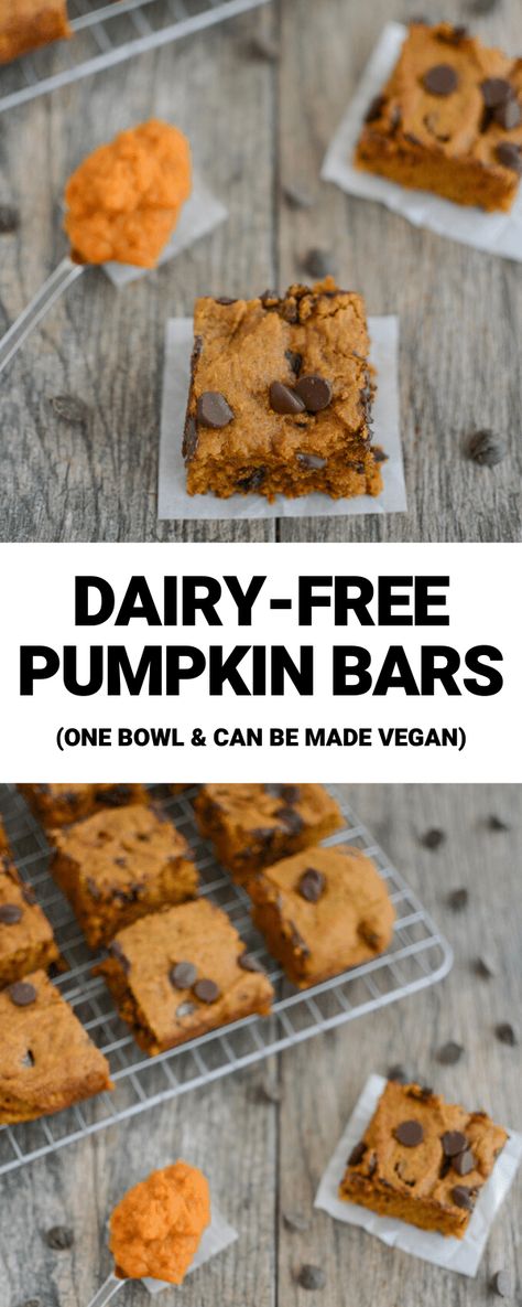 Dairy Free Pumpkin Bars, Dairy Free Pumpkin Dessert, Dairy Free Pumpkin Recipes, Mspi Recipes, Dairy Free Thanksgiving, Dairy Free Pumpkin, Pumpkin Recipes Easy, Soy Free Recipes, Pumpkin Bars