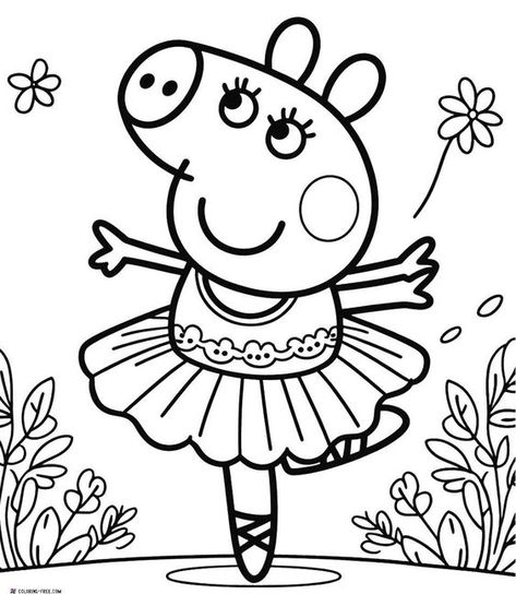 26 Peppa Pig Coloring Pages (Free Unique Printables) Peppa Pig Colouring Pages Free Printable, Peppa Pig Coloring Pages Free Printable, Free Printable Coloring Pages For Kids, Animals Free Printable, Peppa Pig Drawing, Peppa Pig Printables, Peppa Pig Pictures, Peppa Pig Imagenes, Pig Coloring Pages