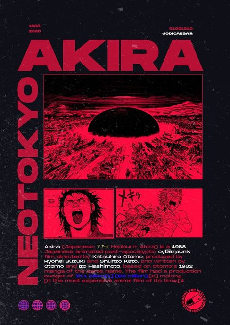 Cyberpunk Aesthetic Design Poster, Neo Tokyo Cyberpunk, Album Graphic Design Poster, Anime Poster Graphic Design, Neo Graphic Design, Akira Poster Art, Akira Graphic Design, Manga Graphic Design Poster, Cyberpunk Graphic Design Poster