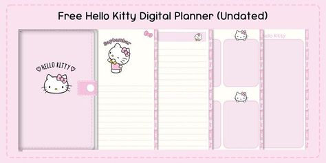 Since i could not find any Hello Kitty digital Planner, i decided to make my own and share it. Hope you will like it! Enjoy! Free Planner Templates, Weekly Printable, Ipad Essentials, Hello Kitty Printables, Digital Planner Goodnotes, Hello Kitty Crafts, Hello Kitty Themes, Cocoppa Wallpaper, Wedding Planner Printables