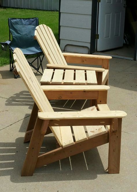 Milled Wood Projects, Patio Chairs Diy, Wood Chair Diy, Chair Woodworking Plans, Adirondack Chair Plans, Woodworking Project Plans, Diy Wooden Projects, Outdoor Furniture Plans, Easy Wood Projects