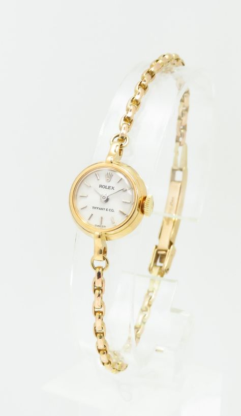 Tiffany Watches, Cocktail Watch, Vintage Gold Watch, Rolex Women, Vintage Watches Women, Watches Rolex, Gold Rolex, Tiffany Jewelry, Cartier Watch