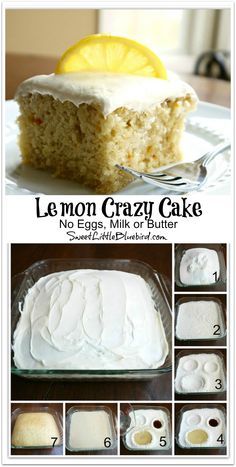 Crazy Wacky Cake, Cake No Eggs, Crazy Cake Recipes, Lemon Cake Easy, Wacky Cake, Crazy Cake, Diy Easy Recipes, Oreo Dessert, Crazy Cakes