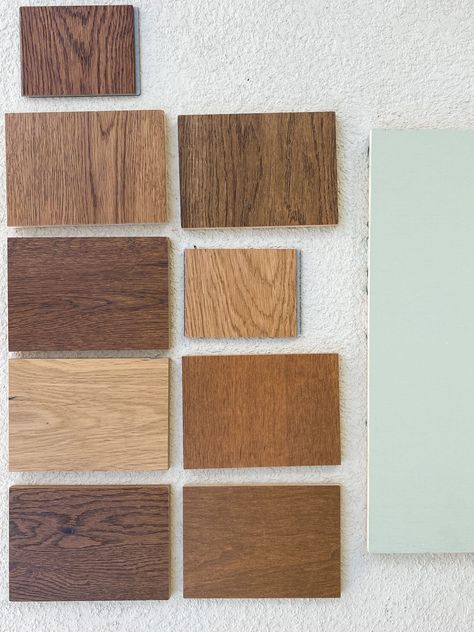 popular wood flooring color samples on ashleybrookedesigns.com Wooden Tiles Flooring, Wood Look Tile Floor, Ashley Brooke Designs, Materials Board Interior Design, New Floors, Tile Removal, Wood Shavings, Build A House, Ashley Brooke