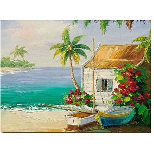 Trademark Art "Key West Breeze" Canvas Art by Rio Sea Landscape Painting, Island Painting, Sea Landscape, Fine Art Landscape, Large Canvas Art, Art Masters, Landscape Canvas, Landscape Prints, A Drawing