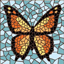 Mosaic Patterns Easy, Mosaic Art With Paper, Mosaic Butterfly Pattern Design, Mosaic Projects Easy, Butterfly Mosaic Pattern, Mosaic Art Butterfly, Mosaic Projects Free Pattern, Paper Mosaic Art Ideas, Mosaic Art Easy