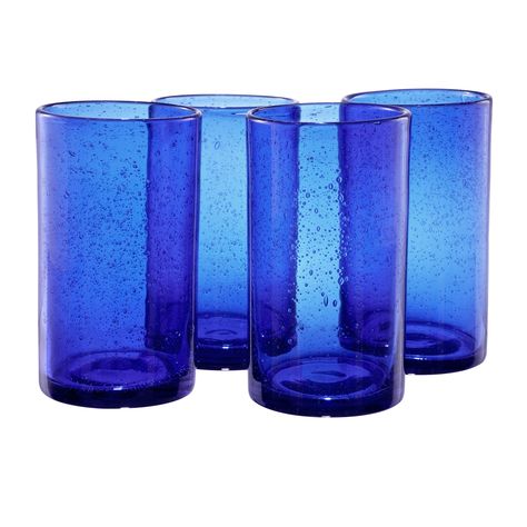 Blue Kitchen Accessories, Cobalt Glassware, Cobalt Glass, Highball Glasses, Highball Glass, Blue Kitchen, House Things, Bar Glassware, Glassware Collection