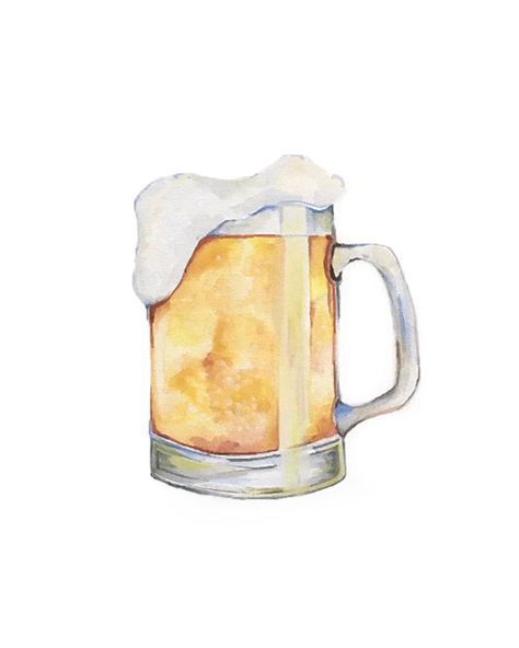 Download this hand-painted watercolor beer stein to add a touch of rustic charm to your home bar or man cave. #watercolor #beer #stein . #Beer_Mug_Painting #Watercolor_Beer_Painting #Beer_Watercolor #Beer_Doodle Watercolor Beer Painting, Beer Mug Painting, Beer Watercolor, Beer Doodle, Artsy Party, Bar Painting, Beer Drawing, Beer Cookies, Beer Tattoos