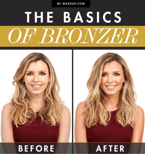 We're going back to basicis today to show you how to apply bronzer the right way! With this tutorial you'll be a bronzed beauty in no time. Apply Bronzer, Makeup Bronze, How To Apply Bronzer, Bronzer Makeup, Best Makeup Tutorials, Bronze Highlights, Bronze Makeup, Beauty Regimen, Makeup Game