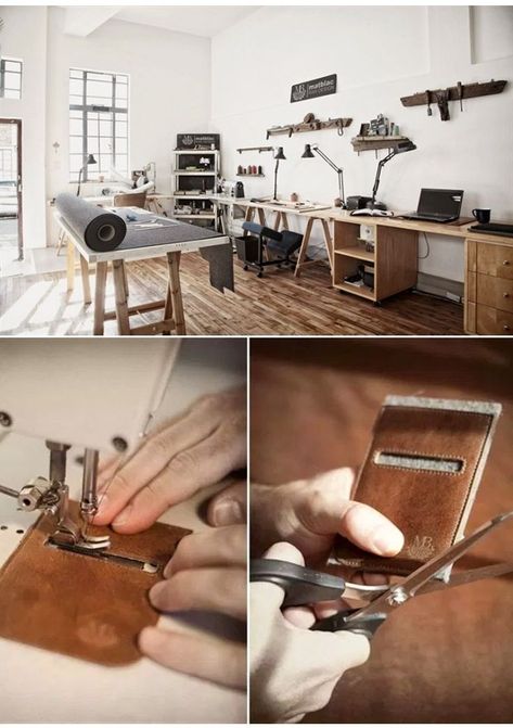 Workshop Studio, Sewing Workshop, Leather Workshop, Workspace Inspiration, Jewelry Workshop, Leather Art, Sewing Rooms, Craft Studio, Sewing Studio