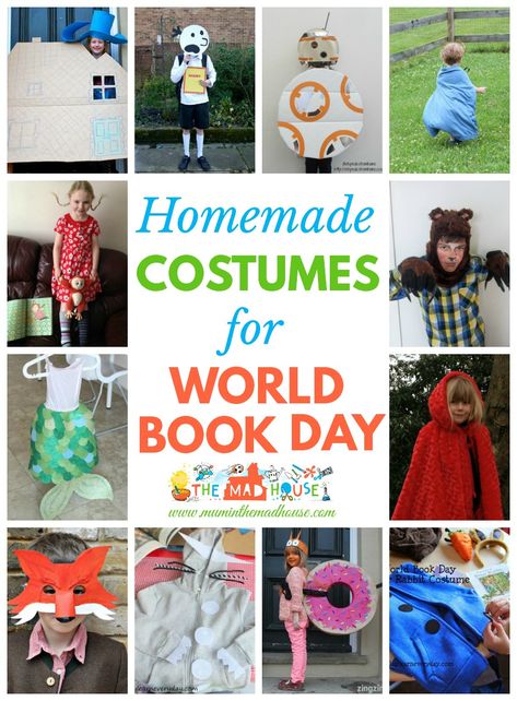 DIY World Book Day Costume ideas for school - Mum In The Madhouse Costume Ideas For School, World Book Day Costume Ideas, Kids Book Character Costumes, World Book Day Costume, Storybook Character Costumes, Book Characters Dress Up, World Book Day Ideas, Book Character Day, Childrens Book Characters