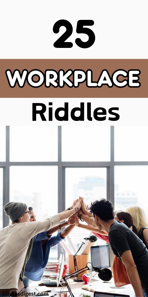 Unlock fun at work with these 25+ workplace riddles! 🧩 Perfect for team building and breaking the ice. 💼✨ Find out more on our blog! Morale Boosters Games At Work, Workplace Scavenger Hunt Riddles, Office Riddles With Answers, Remote Games For Work, Team Building Ideas For Coworkers, Staff Morale Games, Office Scavenger Hunt Riddles, Work Riddles, Team Building Activities For Coworkers