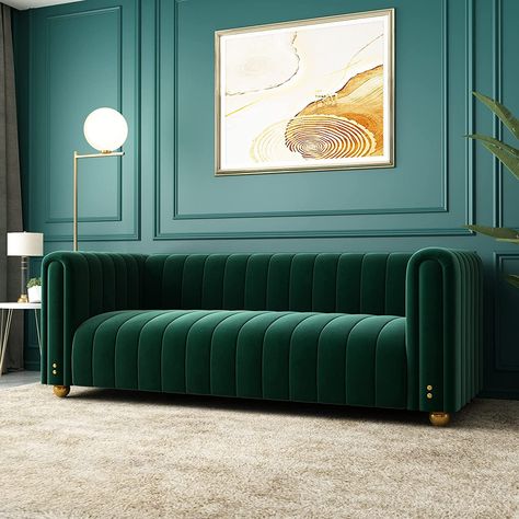 Emerald Green Couch, Green Velvet Couch, Luxury Velvet Sofa, Modern Couches Living Room, The Big Comfy Couch, Latest Sofa Designs, Green Couch, Green Velvet Sofa, Velvet Couch