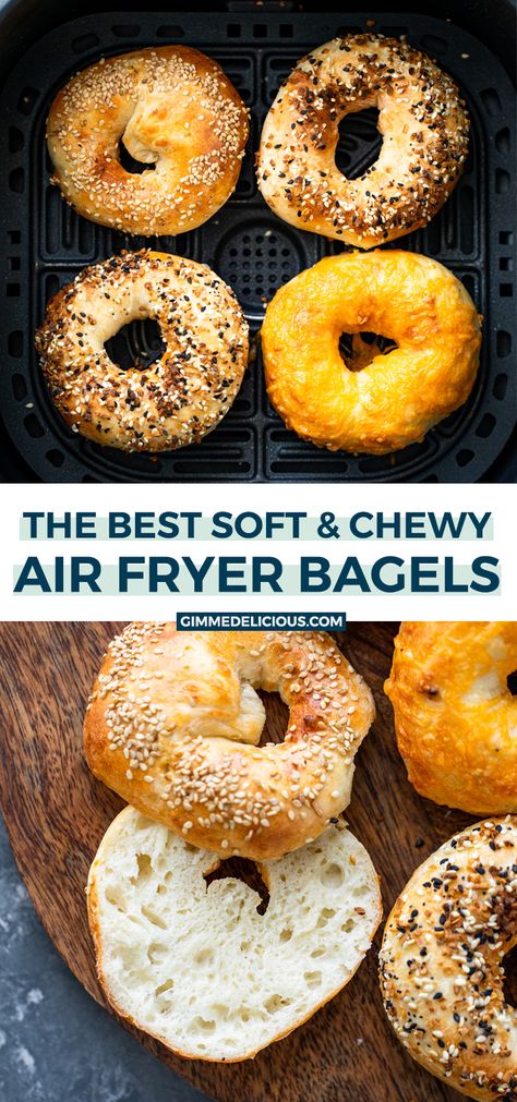 Air Fryer Toddler Meals, Air Fryer Bagels, Gimme Delicious, Truck Living, Pantry Recipes, Air Fryer Oven Recipes, Nice Recipes, Food Freedom, Homemade Bagels