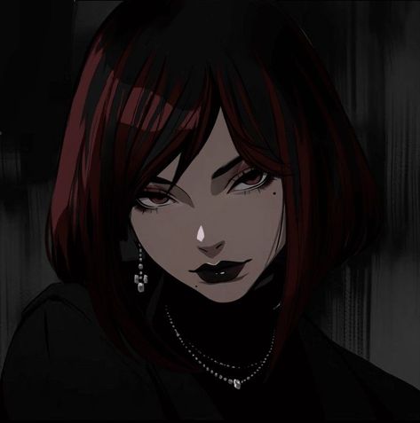 Makeup Emo, Dark Feminine Aesthetic, Digital Art Anime, Cartoon Profile Pics, Dark Anime, الرسومات اللطيفة, Character Portraits, An Anime, Girl Icons