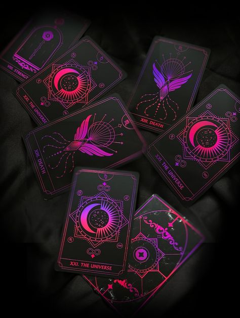 Tcg Aesthetic, Deck Of Cards Aesthetic, Tarot Cards Decks Beautiful, Tarot Cards Tattoo, Tarot Cards Aesthetic, Deck Of Many Things, Card Aesthetic, Shadow Self, Unique Tarot Decks