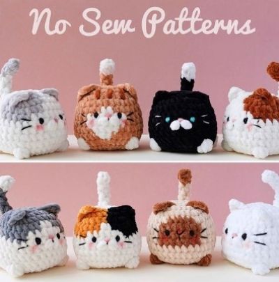 50 Free Amigurumi Crochet Patterns that are love - Craftionary No Sew Patterns, Spanish Pattern, Cat Loaf, Sew Patterns, French Pattern, Crochet Cat Pattern, Cat Amigurumi, Pink Yarn, Knitting Kits