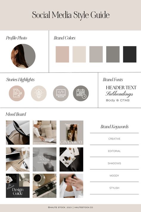 Visual Style Guide, Creating Your Own Brand, Brand Assets Style Guides, Style Guides Design, Free Brand Kit With Hex Codes, Branding Aesthetic Inspiration, Social Media Style Guide, Logo Style Guide, Brand Board Inspiration