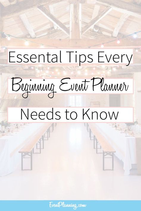 Essential Tips for Beginning Event Planners - EventPlanning.com Event Planning Board, Event Planning 101, Business Thoughts, Event Planning Guide, Becoming An Event Planner, Event Planning Office, Planning School, Event Planning Printables, Party Planning Business