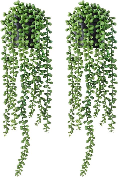 Fake Potted Plants, Fake Hanging Plants, String Of Pearls Plant, Artificial Eucalyptus Garland, Artificial Hanging Plants, Greenery Decor, Hanging Plants Indoor, Artificial Plants Outdoor, Hanging Succulents