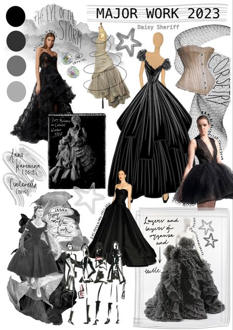 Concept Board Fashion, Mood Board Fashion Inspiration, Fashion Sketchbook Inspiration, Fashion Design Inspiration, Fashion Portfolio Layout, Fashion Dream Job, Fashion Illustration Collage, Fashion Design Books, Fashion Design Sketchbook