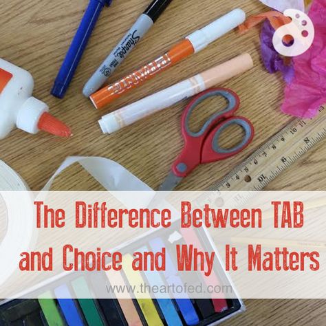 The Difference Between TAB and Choice and Why It Matters - The Art of Education University Choice Based Art, Tab Art, Art Classroom Organization, Art Classroom Management, Art Teacher Resources, Art Handouts, Elementary Art Rooms, Art Curriculum, High School Art