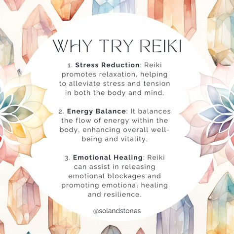 Dive into the transformative world of Reiki and unlock a realm of inner peace, vitality, and holistic healing. Here's why you should give it a try! ✨️ Stress Reduction: Reiki promotes relaxation, helping to alleviate stress and tension in both the body and mind. ✨️ Energy Balance: It balances the flow of energy within the body, enhancing overall well-being and vitality. ✨️ Emotional Healing: Reiki can assist in releasing emotional blockages and promoting emotional healing and resilience. ✨️... Self Healing Reiki, Reiki Healing Pictures, Reiki Business Ideas, Reiki Aesthetic, Reiki Business, Kundalini Reiki, Healing Chakras, Reiki Room, Reiki Therapy