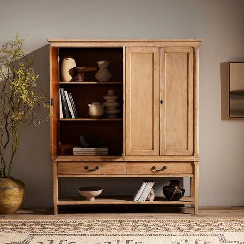 Shop Brimley Wide Cabinet at Burke Decor today. Quick ship and free shipping available for select items in the US. International shipping available. Wide Cabinet, Beautiful Storage, Outdoor Dining Furniture, Door Storage, Pottery Barn Teen, Burke Decor, Solid Pine, Scandinavian Design, Dining Room Furniture