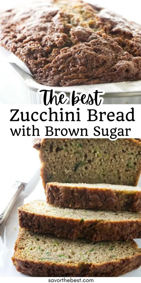 Zucchini bread is a classic American favorite. It’s easy to make and doesn’t require any fancy ingredients, so you can whip up a loaf whenever the zucchini harvest comes around–or even when it doesn’t! This recipe for zucchini bread with brown sugar will have your kitchen smelling like heaven.It’s moist, tender, and sweet enough to pass as dessert but not too sweet for breakfast. The brown sugar in the recipe gives it a hint of caramel that makes this zucchini bread irresistible. Sweet Zucchini Bread, Super Moist Zucchini Bread, Recipe For Zucchini Bread, Easy Zucchini Bread Recipes, Moist Zucchini Bread, Recipe For Zucchini, Easy Zucchini Bread, Best Zucchini Bread, Food Desert