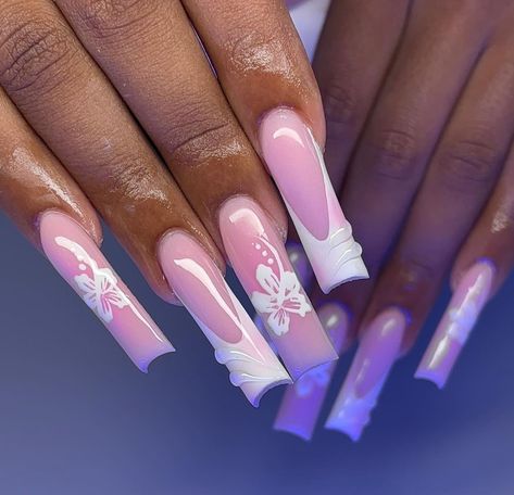 Hourglass Nails, Vacation Nails Black, Vacation Nails Black Women, Nails Black Women, Acrylic Toe Nails, Colored Acrylic Nails, Girly Acrylic Nails, French Acrylic Nails, Short Square Acrylic Nails