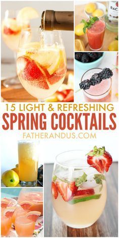 Spring Mixed Drinks, Spring Drinks Alcohol, Drinks Alcohol Recipes Party, Easy Spring Cocktails, Fun Glasses, Spring Drink, Spring Cocktails Recipes, Light Cocktails, Party Drinks Alcohol