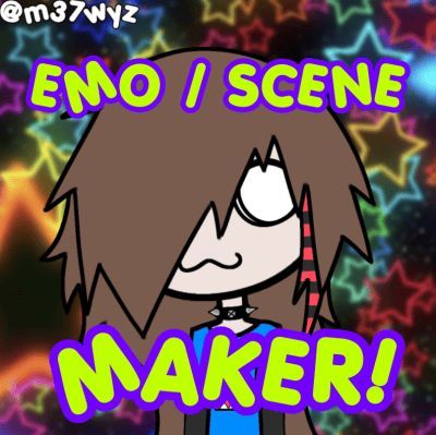 Scene Art Pfp, Scene Oc Art, Emo Profile Pic, Scene Pfp For Discord, Scene Aesthetic Pfp, Scene Art Emo, Scene Picrew, Emo Whispers, Emo Scene Art