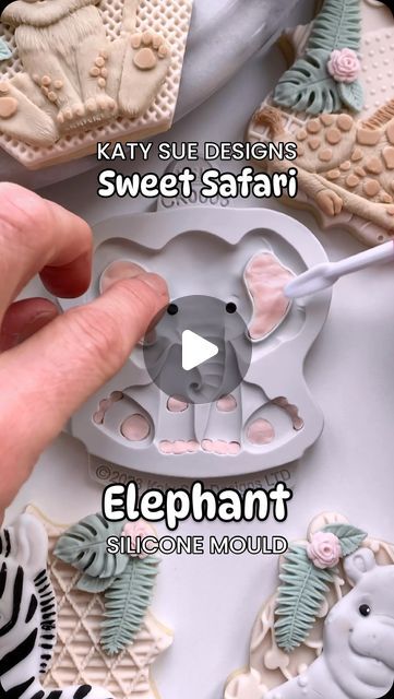 Katy Sue Designs Cakes on Instagram: "WILD SAVINGS on our Sweet Safari Moulds this week only!! Create a parade of the savannah’s cutest characters to decorate cakes and cookies, perfect for new baby, christenings and birthday parties.  🐘 Click the Mould Mondays link in bio.  . . . #sweetsafari #safaricake #safariparty #animalcake #lioncake #elephantcake #junglecake #safaritheme #animaltheme #safaristyle #siliconemould #siliconemold #fondantmould #fondantmold #cakedecorating #cakedecoratingideas #kidspartyideas #kidspartydecor #kidscakeideas #safari #lioncub #fondant #cakedecorating #cakeideas #cakeart #madeinuk #katysue #cakemould #katysuedesigns #cakemold" Fondant Cookies Tutorial, Animals Cakes Birthday, Safari Cake Design, Safari Cake Ideas, Wild Animals Cake, Safari Baby Cookies, Wild One Cookies, Wild One Birthday Cake, Jungle Birthday Cake