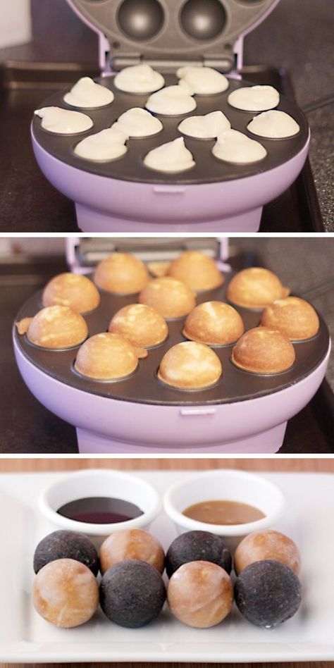 Babycakes Donut Holes Recipe • Love From The Oven Doughnut Cake Pops, Babycakes Cake Pop Maker Recipes, Cornbread Cake Pops, Cake Pops Machine Recipes, Cake Pops With Cake Pop Maker, Cake Pops Boxed Cake, Donut Cake Pops Recipe, Donut Hole Maker Recipes, Cake Pops Recipe With Cake Pop Maker