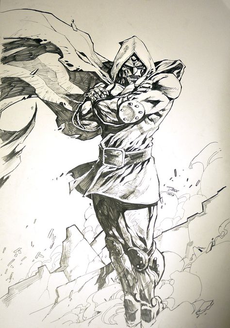 Doctor Doom by Dexter Soy #DexterSoy #DoctorDoom #VictorVonDoom #Latveria #TheCabal #Intelligencia Dr Doom Comic Art, Dr Doom Sketch, Dr Doom Drawing, Dr Doom Art, Dr Doom Comic, Doctor Doom Art, Doctor Doom Marvel, Victor Von Doom, Dr Doom