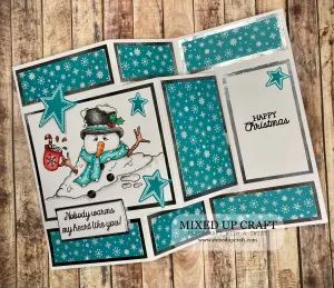 Cartes à trois volets – MIXED UP CRAFT Tri Fold Christmas Cards, Trifold Shutter Cards, Winter Cards Handmade, Shutter Cards, Folded Christmas Cards, Cascading Card, Pop Up Christmas Cards, Z Cards, Up Craft