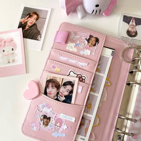 kpop deco jake deco Collectors Aesthetic, Binder Decoration Ideas, Cute Kpop Aesthetic, Kpop Binder Deco, Macaron Binder, Binder Inspiration, Pink Binder, Binder Deco, Binder Decoration