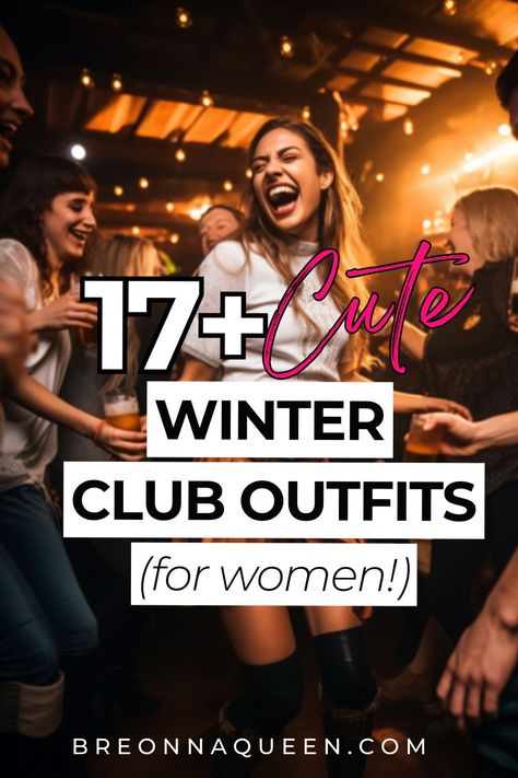 "Stay chic and cozy this winter with these 17 clubbing outfits that are perfect for any night out! From trendy sweaters to statement coats, these outfits will keep you looking hot all season long. #clubwear #winteroutfits #womenfashion Modest Clubbing Outfits Nightclub, Cold Weather Club Outfits, Club Outfit Ideas For Women, Clubbing Outfits For Winter, Clubbing Outfits Winter, Classy Club Outfits For Women, Clubbing Outfits Nightclub Classy, Club Outfits For Women Winter, Club Outfit Winter