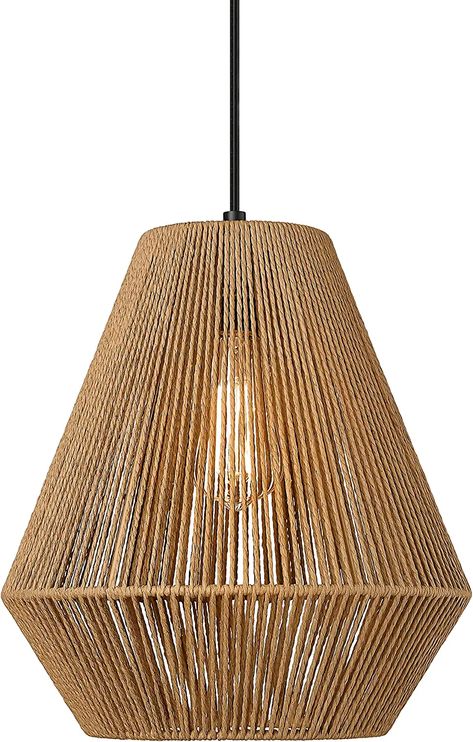 ELYONA 3 Pack Woven Pendant Lights, 7” Modern Boho Hanging Lamp with Handwoven Woven Rattan Shade, Adjustable Farmhouse Coastal Pendant Light Fixtures for Kitchen Island,Dining Room,Bar, Foyer Hallway - - Amazon.com Boho Hanging Lamp, Light Fixtures For Kitchen, Kitchen Island Farmhouse, Rustic Pendant Light, Coastal Pendant Lighting, Island Farmhouse, Rattan Light Fixture, Boho Lamp, Boho Lighting